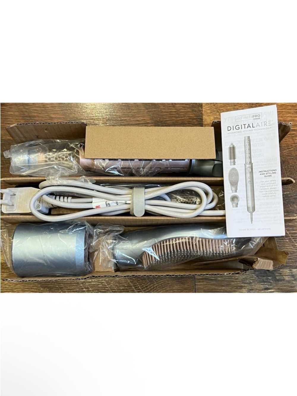 New INFINITIPRO by Conair DigitalAIRE Wet to Dry Styling Wand 4 Attachments - Picture 2 of 7